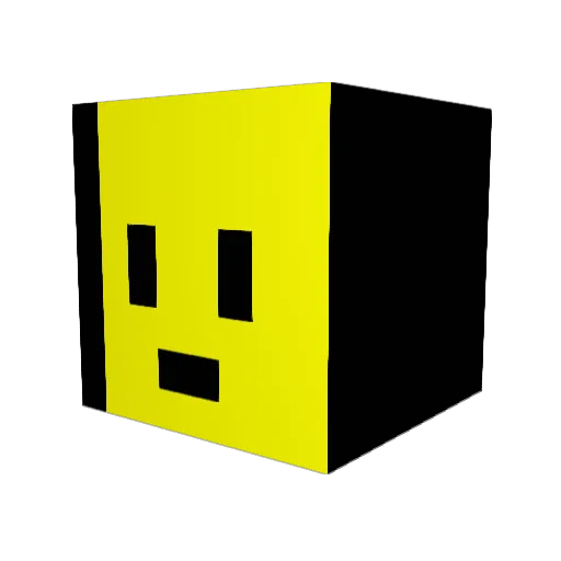 Toiku Minecraft avatar head, 3D render