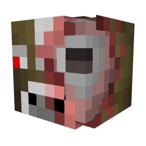 ToiletPaper_King Minecraft avatar head, 3D render