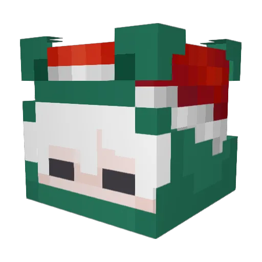 Toiletpotje Minecraft avatar head, 3D render