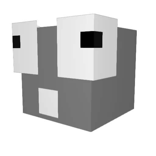 Toinou_ Minecraft avatar head, 3D render
