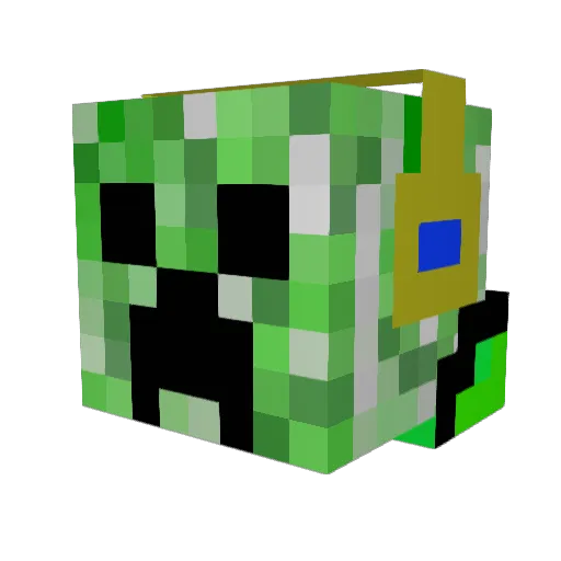 Toiqu Minecraft avatar head, 3D render