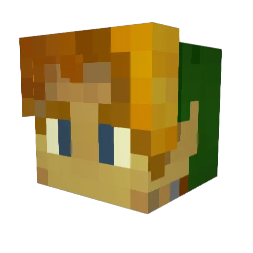 TojZ_8 Minecraft avatar head, 3D render