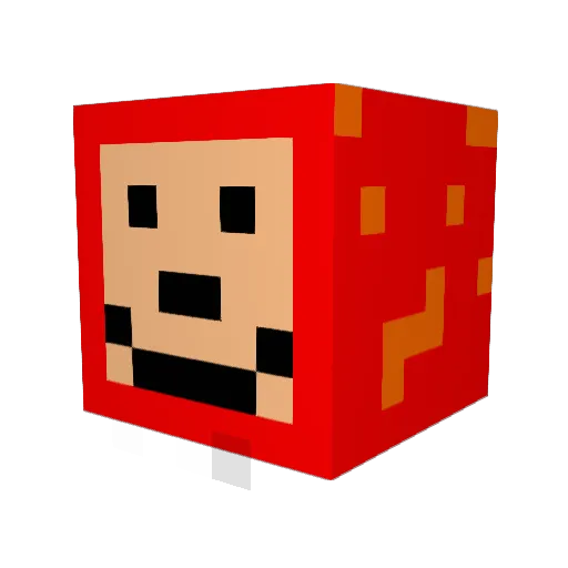 Tojahn Minecraft avatar head, 3D render