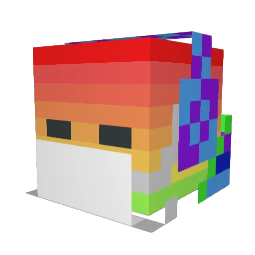Tojjaa Minecraft avatar head, 3D render