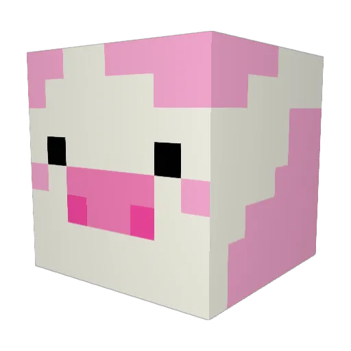 Tojza Minecraft avatar head, 3D render