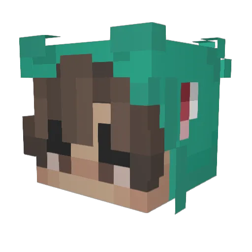 TokaIsThick Minecraft avatar head, 3D render