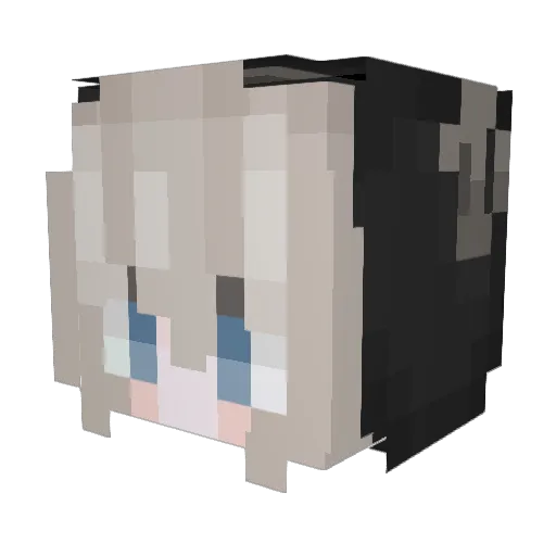 TokaLaf Minecraft avatar head, 3D render