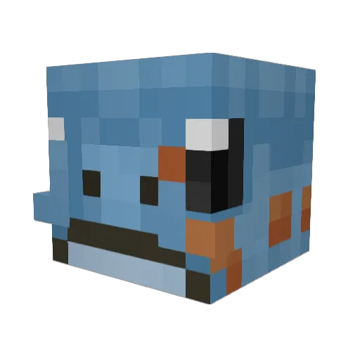 Tokaye Minecraft avatar head, 3D render