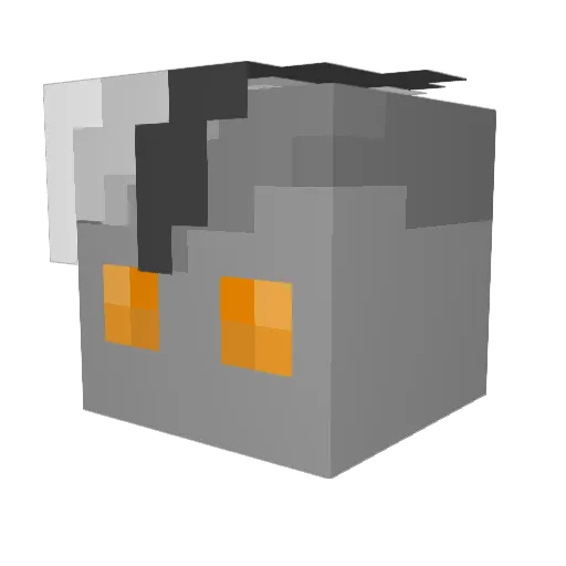 Token123 Minecraft avatar head, 3D render