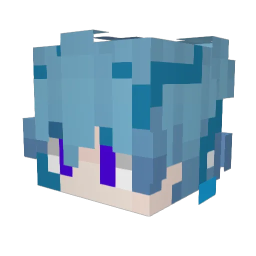 Token18 Minecraft avatar head, 3D render