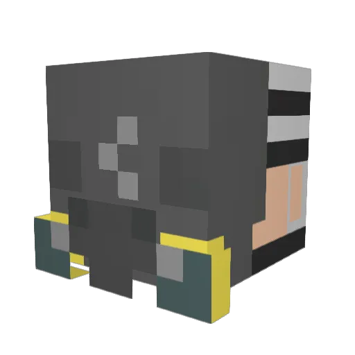 TokenZombie Minecraft avatar head, 3D render