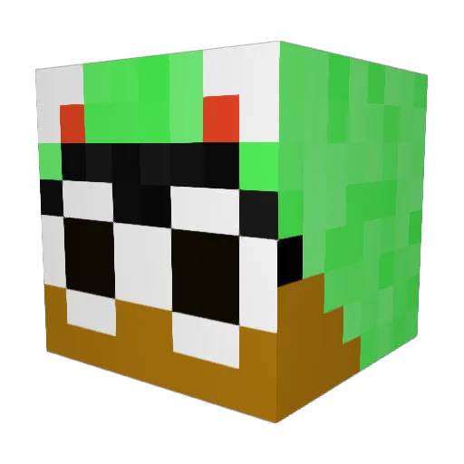 Token__ Minecraft avatar head, 3D render
