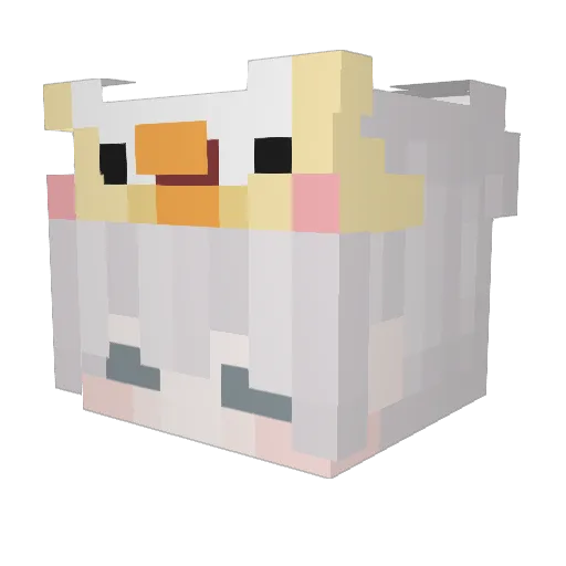 Tokenshot Minecraft avatar head, 3D render