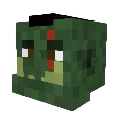 Tokeshimo Minecraft avatar head, 3D render
