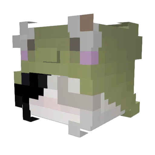 Toketsu Minecraft avatar head, 3D render