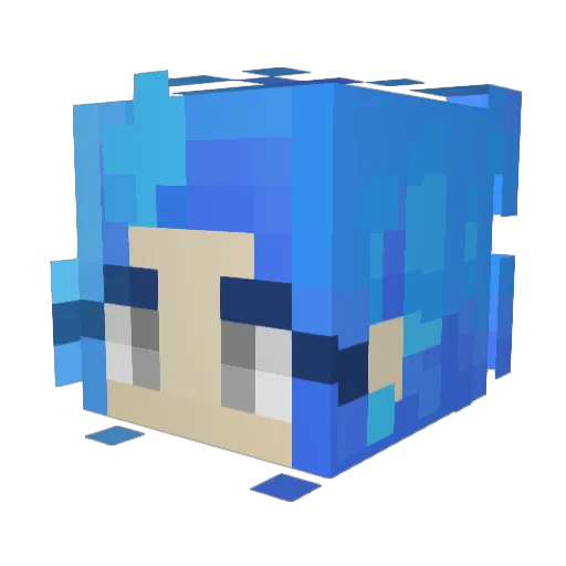 TokiHasFun Minecraft avatar head, 3D render