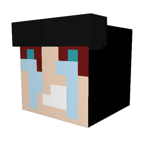 Tokitoyori Minecraft avatar head, 3D render