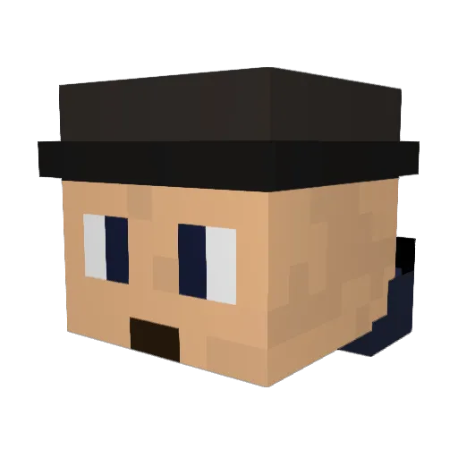 Tokjocke77 Minecraft avatar head, 3D render