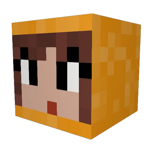Tokki43 Minecraft avatar head, 3D render