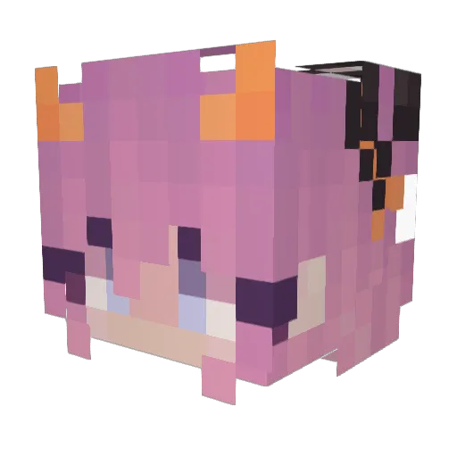 TokkiBerry Minecraft avatar head, 3D render