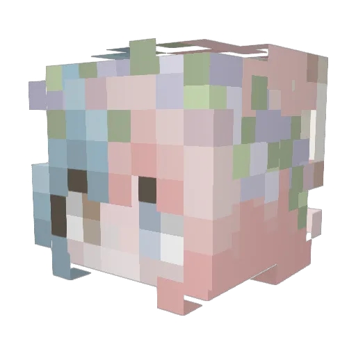 Tokki_KiChan Minecraft avatar head, 3D render