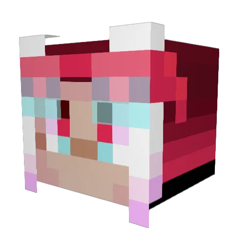 TokoX02 Minecraft avatar head, 3D render