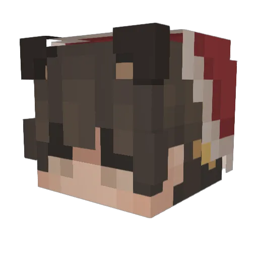 Tokoro43 Minecraft avatar head, 3D render