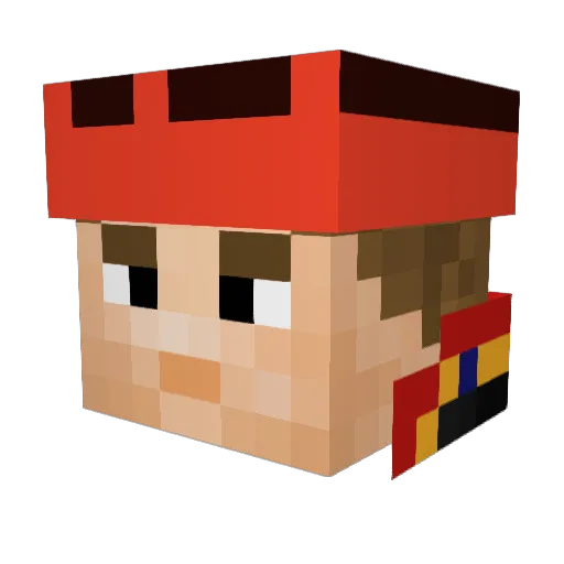 Tokozo27 Minecraft avatar head, 3D render