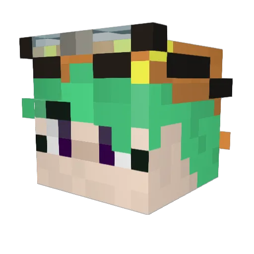 ToksanMemoria Minecraft avatar head, 3D render
