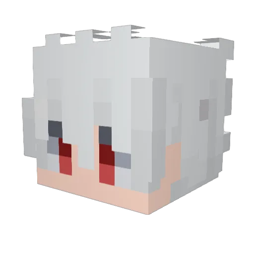 Tokubetsuna38 Minecraft avatar head, 3D render
