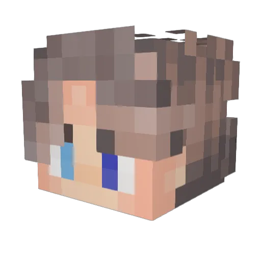 Toky0L0v3r Minecraft avatar head, 3D render