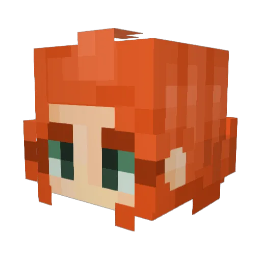 Tokyo255 Minecraft avatar head, 3D render