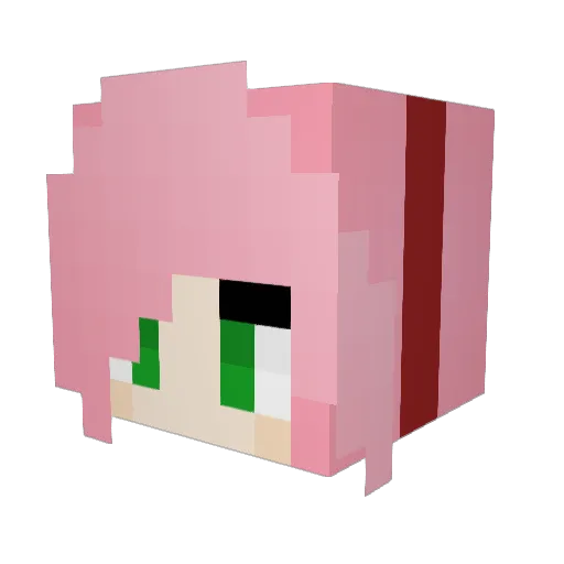 Tokyo46 Minecraft avatar head, 3D render