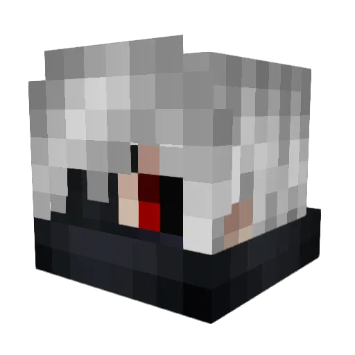 Tokyo Minecraft avatar head, 3D render