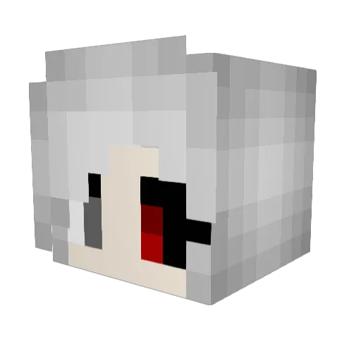 TokyoGhoulTouka Minecraft avatar head, 3D render