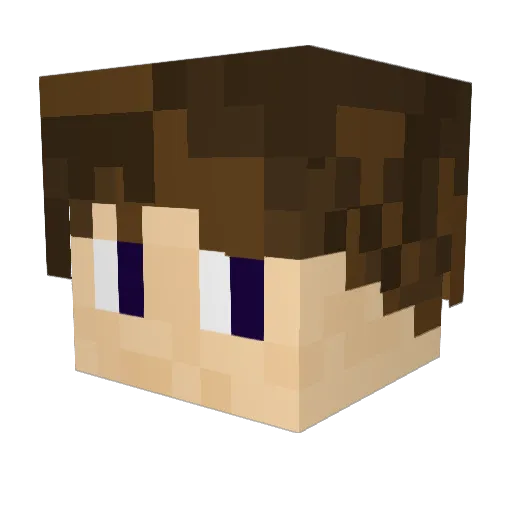 TokyoKatzee Minecraft avatar head, 3D render