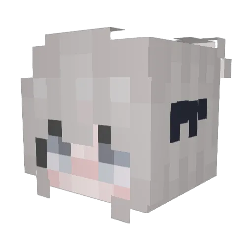 TokyoMizuki Minecraft avatar head, 3D render