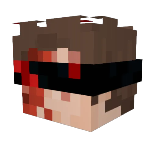 TokyoShoegazer Minecraft avatar head, 3D render