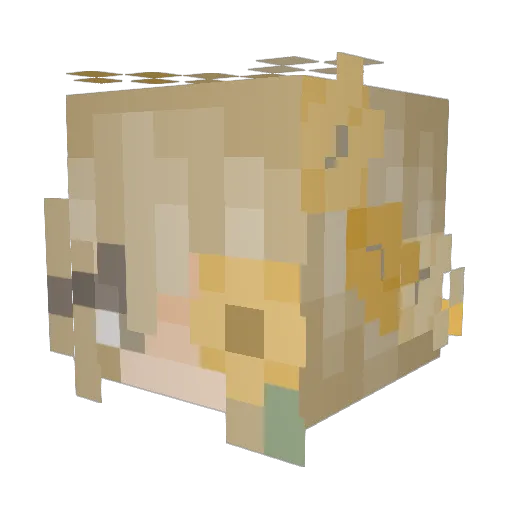 Tokyo_5 Minecraft avatar head, 3D render