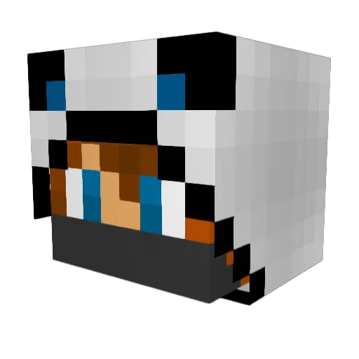 Tokyuka Minecraft avatar head, 3D render