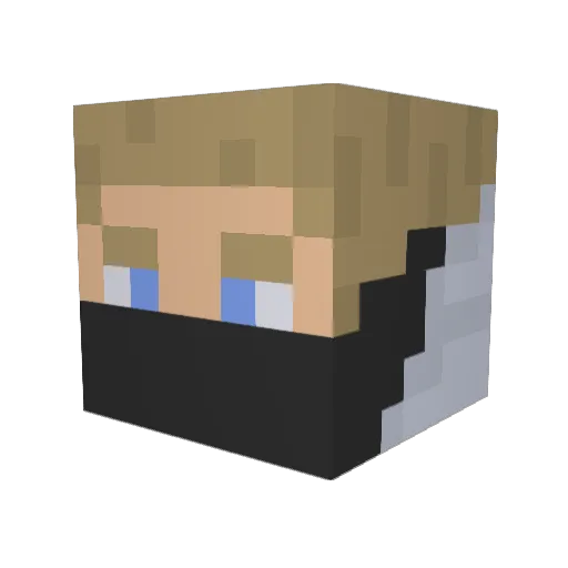 Tolarz Minecraft avatar head, 3D render