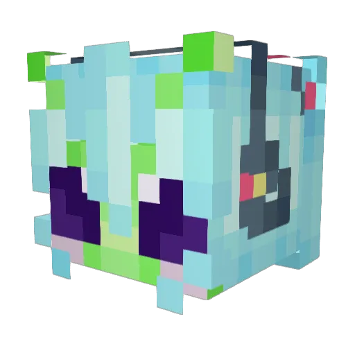 Tolby_ Minecraft avatar head, 3D render