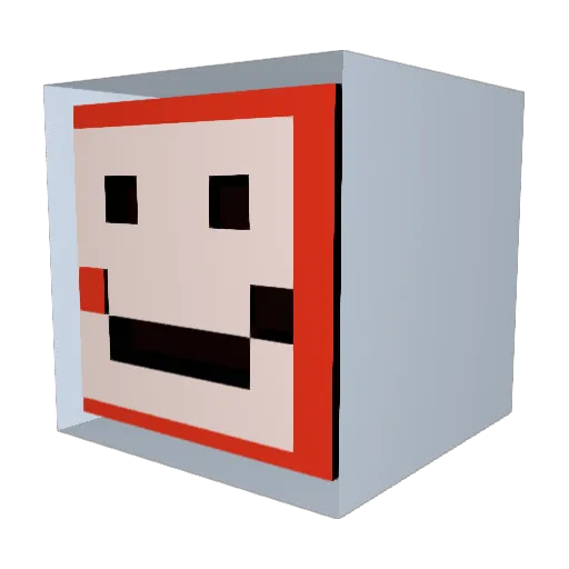 Tolemac77 Minecraft avatar head, 3D render