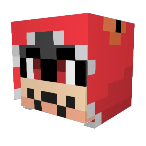 TolenLeCow Minecraft avatar head, 3D render