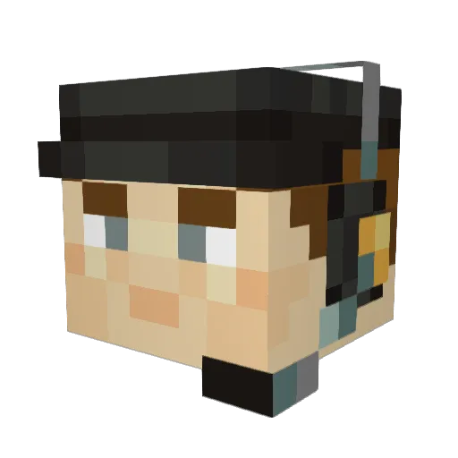 ToloMC Minecraft avatar head, 3D render