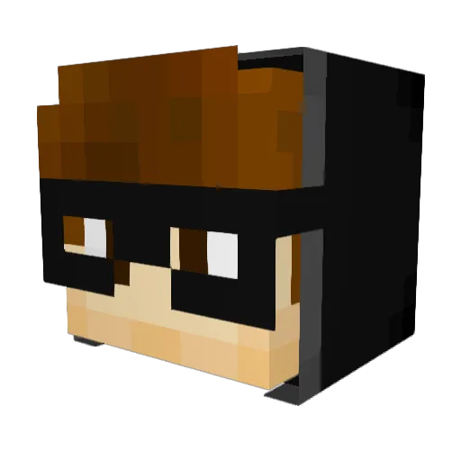 ToluRG Minecraft avatar head, 3D render