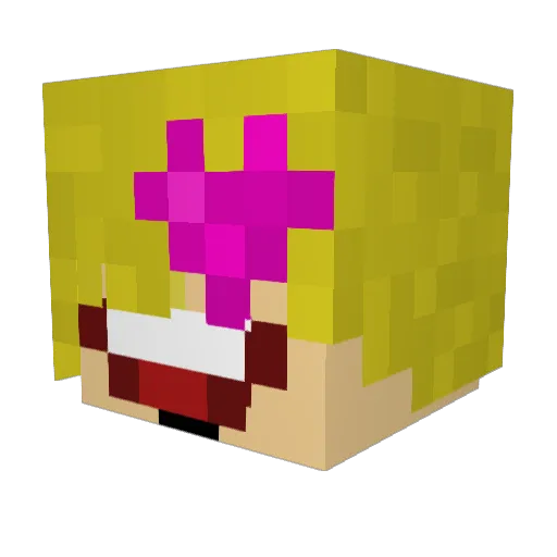 Tom3d1s Minecraft avatar head, 3D render