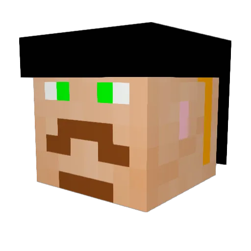 Tom451 Minecraft avatar head, 3D render