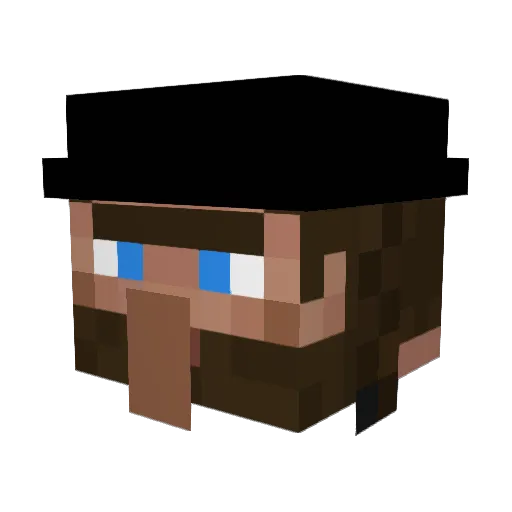 TomBadoux Minecraft avatar head, 3D render