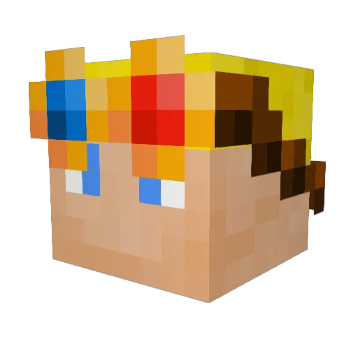 TomCanTech Minecraft avatar head, 3D render